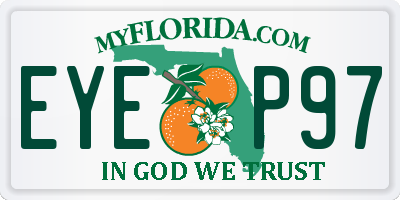 FL license plate EYEP97