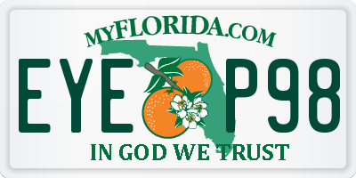 FL license plate EYEP98