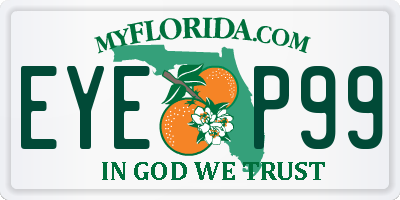 FL license plate EYEP99