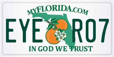 FL license plate EYER07
