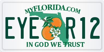 FL license plate EYER12