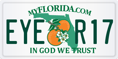 FL license plate EYER17