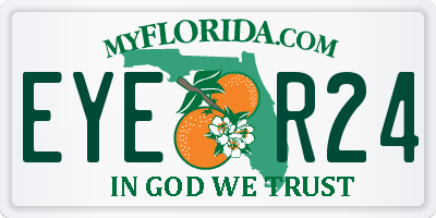 FL license plate EYER24