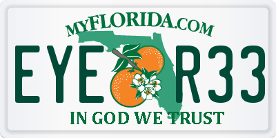 FL license plate EYER33