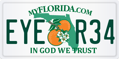FL license plate EYER34