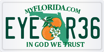 FL license plate EYER36