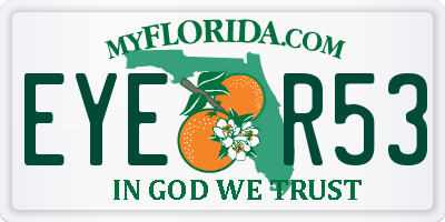 FL license plate EYER53