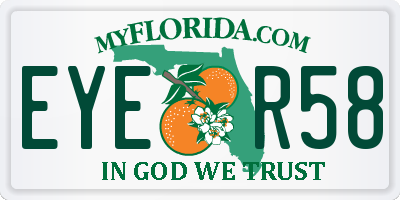 FL license plate EYER58