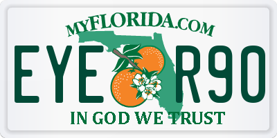 FL license plate EYER90