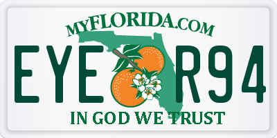 FL license plate EYER94