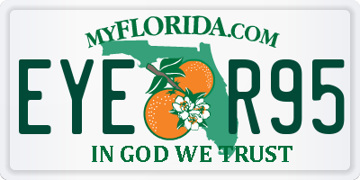 FL license plate EYER95