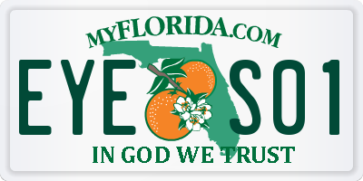 FL license plate EYES01