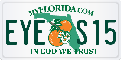 FL license plate EYES15