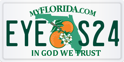 FL license plate EYES24