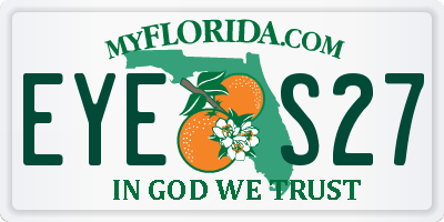 FL license plate EYES27