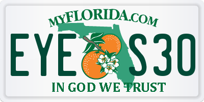 FL license plate EYES30