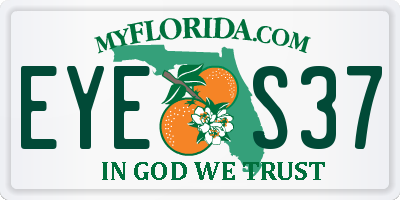 FL license plate EYES37