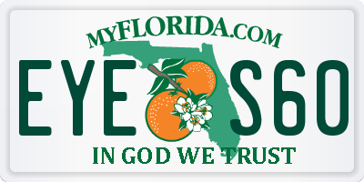 FL license plate EYES60