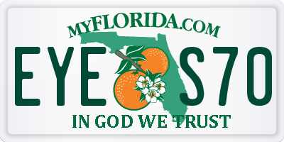 FL license plate EYES70