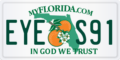 FL license plate EYES91