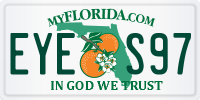 FL license plate EYES97