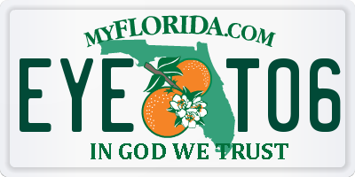 FL license plate EYET06