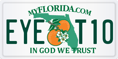 FL license plate EYET10