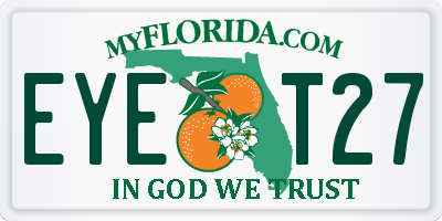 FL license plate EYET27