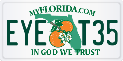 FL license plate EYET35