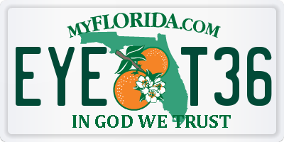 FL license plate EYET36