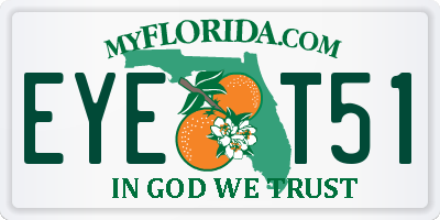 FL license plate EYET51