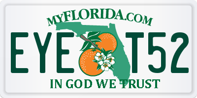 FL license plate EYET52
