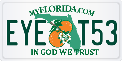 FL license plate EYET53