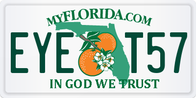 FL license plate EYET57