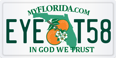 FL license plate EYET58