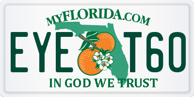 FL license plate EYET60