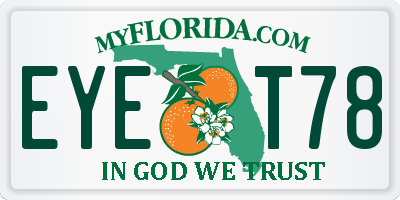 FL license plate EYET78