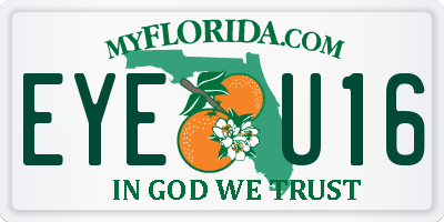 FL license plate EYEU16