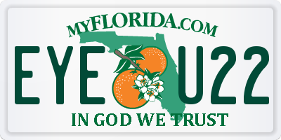FL license plate EYEU22