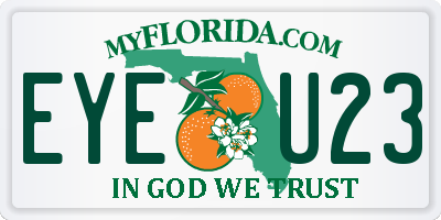 FL license plate EYEU23