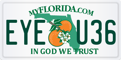 FL license plate EYEU36