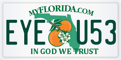 FL license plate EYEU53