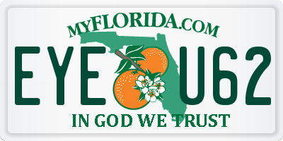 FL license plate EYEU62