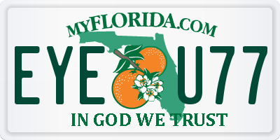 FL license plate EYEU77