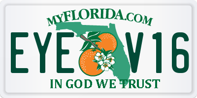 FL license plate EYEV16