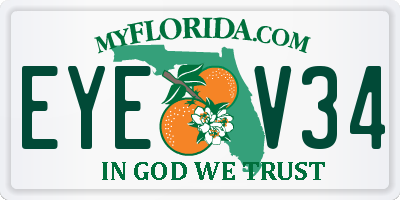 FL license plate EYEV34