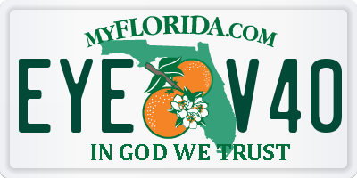 FL license plate EYEV40