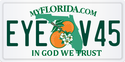 FL license plate EYEV45
