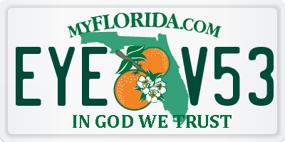 FL license plate EYEV53