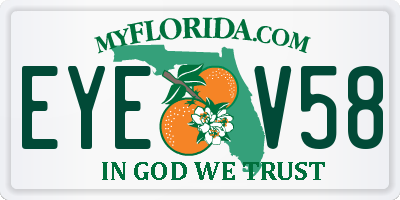FL license plate EYEV58
